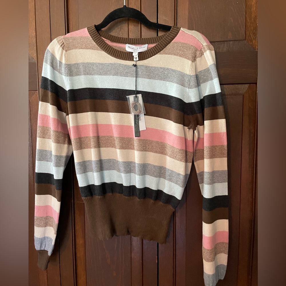 Michael Stars Multi-Color Striped Sweater. New with Tags. Size Small.